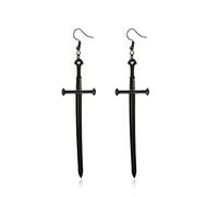 Hip Hop Punk Metal Espada Cruz Pendientes Mujeres Vintage Creativo Puñal Largo Pendiente de gota Declaración Accesorios de Joyería Convenient Design