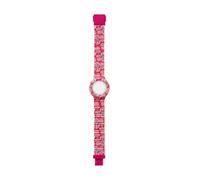 HIP HOP Reloj de mujer, colección BOUQUET, movimiento analógico, resistente al agua hasta 50 metros, correa de silicona con tela, longitud ajustable, ideas de regalo para mujer, case 32 mm, SILICONA