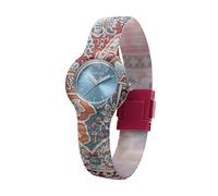 HIP HOP Reloj de mujer, colección EMPORYUM, movimiento de cuarzo analógico, resistente al agua hasta 50 metros, correa de silicona, longitud ajustable, ideas de regalo para mujer, azul claro, 32