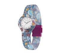 HIP HOP Reloj de mujer, colección Flora, movimiento cuarzo analógico, resistente al agua hasta 50 metros, correa de silicona, longitud ajustable, ideas de regalo para mujer, Verde, 32, Moderno