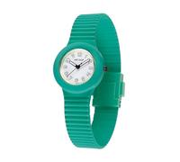HIP HOP Reloj de mujer, colección NUMBERS COLLECTION, movimiento cuarzo analógico, resistente al agua hasta 50 metros, correa de silicona, longitud ajustable, ideas de regalo para mujer, Verde, 32