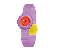 HIP HOP, Reloj Hero.32, Edición Exclusiva, Reloj Mujer, Esfera con índices luminosos, correa de silicona ecológica, caja de 32 mm, resistente al agua, violeta, 32, Moderno