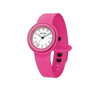 HIP HOP, Reloj Hero.DOT Bezel, reloj de mujer, esfera Sketch con índices luminosos, correa de silicona ecológica, caja de 34 mm, resistente al agua, Rosa, 34, Moderno