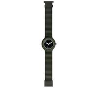 Hip Hop, Reloj para Mujer, con Correa de Silicona Blanda, Esfera Blanca Numerada y Cierre Práctico, Caja de 32 mm, Movimiento Miyota 2035 y Cierre Práctico, Color Verde Oscuro