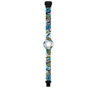 HIP HOP Reloj para niño, colección KIDS FUN, movimiento analógico, resistente al agua hasta 50 metros, correa de silicona estampada, longitud ajustable, ideas de regalo para niño, case 28 mm, SILICONA