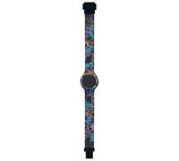 HIP HOP Reloj para niño, colección KIDS FUN, movimiento, resistente al agua hasta 30 metros, correa de silicona estampada, longitud ajustable, ideas de regalo para niño, gris, case 28 mm, Moderno