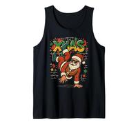 Hip Hop Santa Claus Graffiti Navidad Breakdancing Camiseta sin Mangas