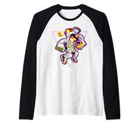Hip Hop Tape Astronauta EDM Rave BPM Addict Sober Raver PLUR Camiseta Manga Raglan