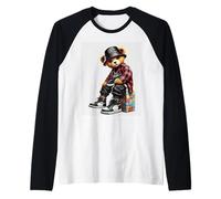 Hip Hop Teddy Bear Vibes Friends Camiseta Manga Raglan