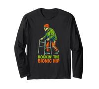 Hip Recovery Rockin The Bionic Hip Fun Women's Get Well Manga Larga