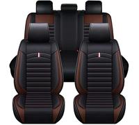 HIPATU Juego Completo de Fundas Asientos Coche Piel Sintético para Fiat Scudo (2007-2016), Impermeables, Transpirables, Fundas Asientos Delanteros y Traseros,Coffee-Line