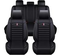 HIPATU Juego Completo de Fundas Asientos Coche Piel Sintético para VW Santana 2002-2020, Impermeables, Transpirables, Fundas Asientos Delanteros y Traseros,Black