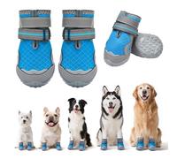 Hipaw Botas para perro para todo tipo de clima con suela de goma antideslizante, protector ligero para pavimento frío o caliente, zapatos cómodos para perros para senderismo, botines transpirables
