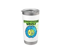 Hiperfijación Bóveda Nerd Humor Cerebro Juegos Obsesión Gamer Vaso térmico de acero inoxidable de doble pared