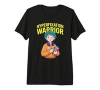 Hiperfixation Warrior TDAH Humor Squ Conciencia sobre la Salud Mental Camiseta Premium