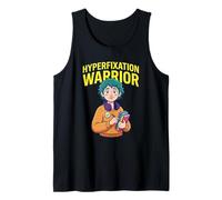 Hiperfixation Warrior TDAH Humor Squ Conciencia sobre la Salud Mental Camiseta sin Mangas