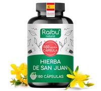 Hipérico Hierba de San Juan Extracto - 5500mg de Hierba de San Juan por cápsula (10:1) - Alta Concentración para 6 Meses - Antiestrés, Sueño - 180 Cápsulas Veganas, Sin Aditivos