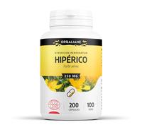 Hipérico Orgánico Parte aérea - Hierba de San Juan - 500 mg/día - 200 cápsulas | Premium, Sin Aditivos & Formato Ahorro