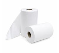Hiperlimpieza Bobinas Papel Secamanos Mini Mecha 2 Capas 12 Rollos | Celulosa Virgen | 212 Servicios/Rollo | Alta Absorción | Uso Profesional Baños y Hostelería
