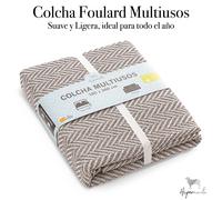 HIPERMANTA Foulard Multiusos Sofa. Plaid Sofa. Plaid Multiusos Cubresofa. Manta para Coche. Manta Sofá. Colcha Comoda Practica Suave. Modelo Zig-Zag 180x260 cm Color Gris Claro