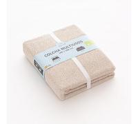 HIPERMANTA Colcha Foulard Multiusos de Algodón regenerado Modelo Jaspeado para sofá y para Cama. Tamaño 230x260 cm. Visón