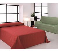 HIPERMANTA Colcha Foulard Multiusos Modelo Ribera para sofá y para Cama, Algodón-Poliéster, 180x270 cms. Beige