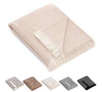 HIPERMANTA Colcha Multiusos Sofa. Plaid Sofa. Manta Foulard. Plaid Multiusos Cubresofa. Comoda Practica Suave Calida. Modelo Zig-Zag 230x260 cm Color Vison