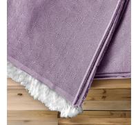 HIPERMANTA Colcha Multiusos Sofa. Plaid Sofa. Manta Foulard. Plaid Multiusos Cubresofa. Comoda Practica Suave Calida. Modelo Indo 225x285 cm Color Malva