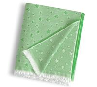 HIPERMANTA Cubresofa Multiusos. Colcha Multiusos Sofa. Plaid Sofa. Manta Foulard. Comoda Practica Suave Calida. Modelo Estrella 180x285 cm Color Kiwi