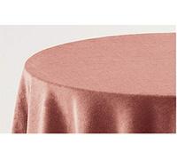 HIPERMANTA Falda Mesa Camilla Redonda Lisa Tacto Suave 100% Poliéster. Tamaño diámetro 90 cm - 233 cm, Salmón.