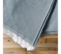 HIPERMANTA Foulard Multiusos Sofa. Plaid Sofa. Plaid Multiusos Cubresofa. Manta para Coche. Manta Sofá. Colcha Comoda Practica Suave. Modelo Indo 180x285 cm Color Azul Celeste