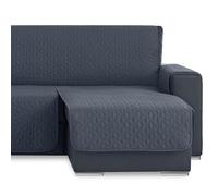 HIPERMANTA Funda para Sofa Chaise Longue. Protector de Sofa Cuadros. Funda Sofa Acolchada. Protector Mascotas Lavable. Paris. Color Gris Lado Derecho Visto de Frente 240 cm