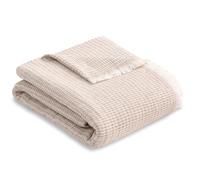 HIPERMANTA Manta Fina Muy Suave Sofa. Plaid Sofa. Manta Cubrecama Colcha Foulard. Plaid Multiusos Cubresofa. Comoda Practica Suave Calida. Modelo Flam 120x180 cm Color Vison