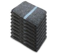 HIPERMANTA Manta para Yoga, Manta Mudanza Multiusos, Mascotas, Pic-Nic, Viaje. 200X140 cm Material Reciclado Perchado y Suave. Protección de Electrodomesticos. Pack 8 Unidades. Gris