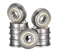 HiPicco F693ZZ - Rodamientos de bolas con brida, diámetro interior de 3 mm x diámetro exterior 8 mm x ancho 4 mm, rodamientos en miniatura de doble metal blindado, acero cromado prelubricado (GCr15),