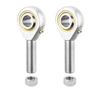 HiPicco POSB8 Rodamiento de extremo de varilla, 2 unids 1/2 "Orificio prelubricado 1/2-20 rosca macho derecha Heim junta con tuercas de mermelada