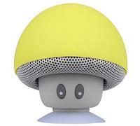 Hipipooo Altavoz Bluetooth portátil,Altavoz de Hongos,Bluetooth V2.1 con Ventosa,Compatible con iPad, iPhone, teléfonos Android,computadora portátil (Amarillo)
