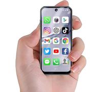 Hipipooo Mini Smartphone 4G, Dual SIM, Pantalla de 3,88 Pulgadas, cámara Dual 2.0+5.0MP, batería de 1950mAh, Mini teléfono Android 12 para niños(Negro,3GB+32GB)