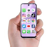 Hipipooo Mini Smartphone 4G, Dual SIM, Pantalla de 3,88 Pulgadas, cámara Dual 2.0+5.0MP, batería de 1950mAh, Mini teléfono Android 12 para niños(púrpura,3GB+32GB)