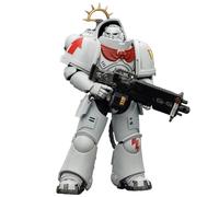 HiPlay JOYTOY Warhammer 40.000: Space Marine 2 Intercesor Pesado de los White Scars con Rifle de Perdigones Pesado y Pistola de Perdigones (JT03691 Edición de Juego) Figura de Acción Escala 1/18