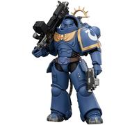 HiPlay JOYTOY Warhammer 40,000: Space Marine 2 Ultramarines Heavy Intercessor con Heavy Bolt Rifle y Bolt Pistol (JT03639 Edición de Juego) Figura de Acción Escala 1/18