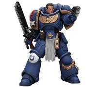 HiPlay JOYTOY Warhammer 40K Space Marines 2 - Uitramarines Teniente Titus JT00058, Game Special Limited Edition, figura de acción coleccionable a escala 1/18