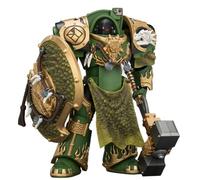 HiPlay JOYTOY Warhammer The Horus Heresy: Salamanders Firedrake Terminator 2 con Martillo de Trueno y Escudo de Tormenta de Escamas de Dragón (JT04636) Figura de acción Escala 1/18 de 12,2 cm