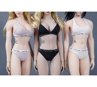 HiPlay Ropa de muñeca de figura femenina a escala 1/6, Top+Thong uniforme traje para 12 pulgadas figura de acción femenina Phicen/TBLeague CM186 (gris)