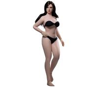 HiPlay TBLeague - Figura femenina superflexible sin costuras a escala 1/12 de 6 pulgadas, tipo de cuerpo regordete, figuras de acción coleccionables en miniatura T04A (pálido, busto mediano)