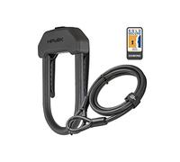 Hiplok DX PLUS, Candado de horquilla + cable, Unisex, ALL BLACK, Área de cierre: 15 cm x 8,5 cm