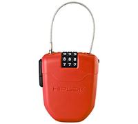 Hiplok FX Cerradura DE Bicicleta COMBIN, Unisex, Rojo, 0.8m