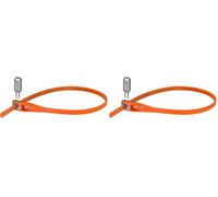 Hiplok Z LOK Twin Pack, Brida de seguridad multifunción, Unisex, RED, 40 cm de perímetro (Paquete de 2)