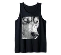 Hipnótico Lobo Ojos Extraños Horror Raro Extraño Halloween Camiseta sin Mangas