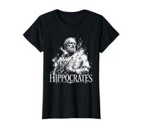Hipócrates Icono de médico de Medicina Griega Antigua Camiseta gráfica económica, Mujer, Negro, M